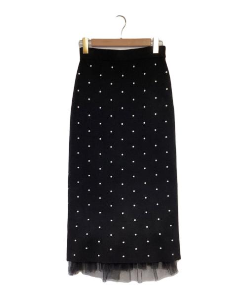 BEARDSLEY（ビアズリー）BEARDSLEY (ビアズリー) チュチュニットスカート ブラック サイズ:Fの古着・服飾アイテム