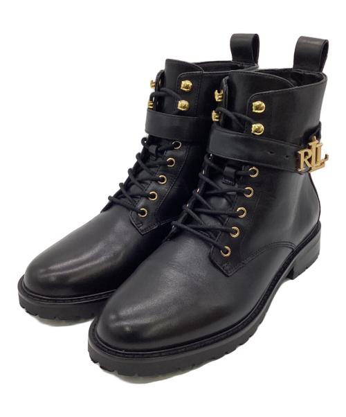 LAUREN RALPH LAUREN（ローレン ラルフ ローレン）LAUREN RALPH LAUREN (ローレン ラルフ ローレン) レースアップブーツ ブラック サイズ:24㎝の古着・服飾アイテム