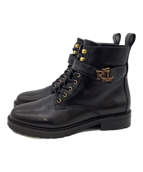 LAUREN RALPH LAUREN（ローレン ラルフ ローレン）LAUREN RALPH LAUREN (ローレン ラルフ ローレン) レースアップブーツ ブラック サイズ:24㎝の古着・服飾アイテム