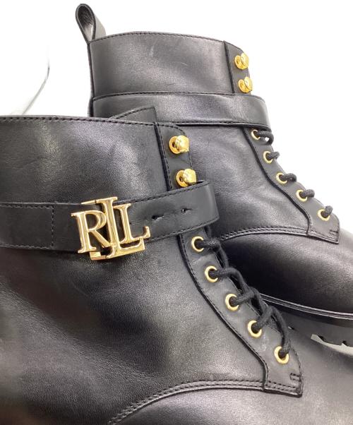 LAUREN RALPH LAUREN（ローレン ラルフ ローレン）LAUREN RALPH LAUREN (ローレン ラルフ ローレン) レースアップブーツ ブラック サイズ:24㎝の古着・服飾アイテム