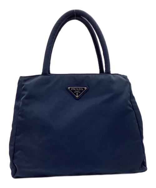 PRADA（プラダ）PRADA (プラダ) ナイロントートバッグ ネイビーの古着・服飾アイテム