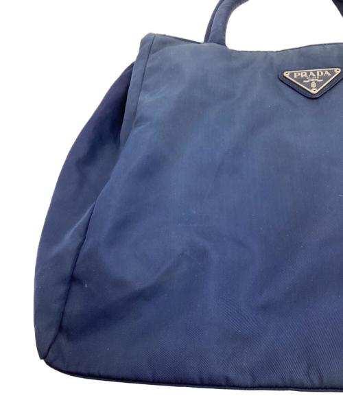 PRADA（プラダ）PRADA (プラダ) ナイロントートバッグ ネイビーの古着・服飾アイテム