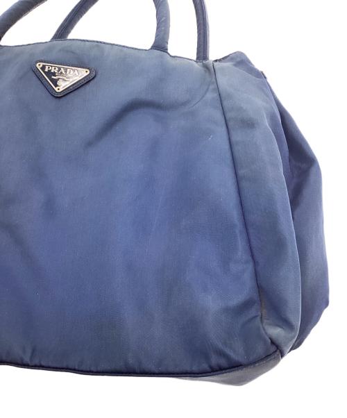 PRADA（プラダ）PRADA (プラダ) ナイロントートバッグ ネイビーの古着・服飾アイテム