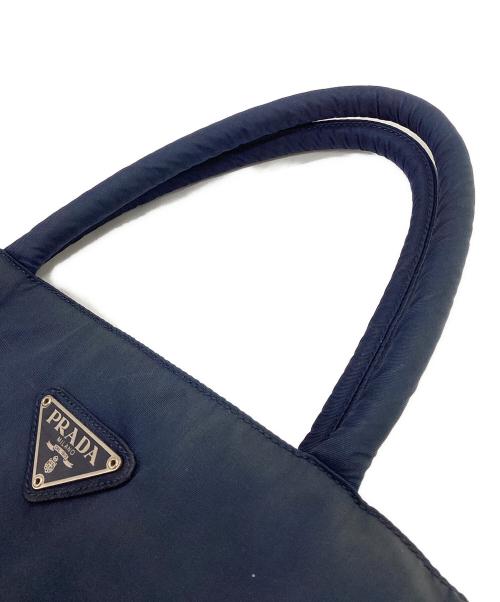 PRADA（プラダ）PRADA (プラダ) ナイロントートバッグ ネイビーの古着・服飾アイテム