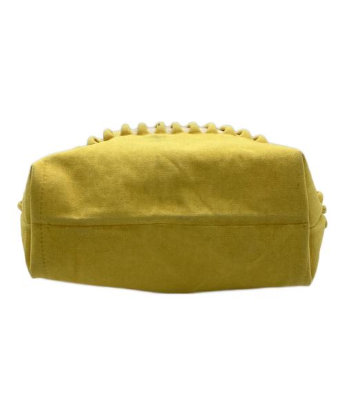 beautiful people（ビューティフルピープル）beautiful people (ビューティフルピープル) konbu knit shopping busket bag（コンブ ニット ショッピング バスケット バッグ） イエローの古着・服飾アイテム
