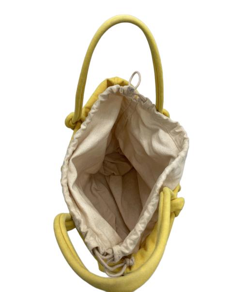 beautiful people（ビューティフルピープル）beautiful people (ビューティフルピープル) konbu knit shopping busket bag（コンブ ニット ショッピング バスケット バッグ） イエローの古着・服飾アイテム