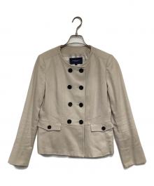BURBERRY LONDON（バーバリーロンドン）の古着「ノーカラージャケット」｜アイボリー