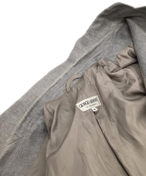 GIORGIO ARMANI LE COLLEZIONI（ジョルジオアルマーニ）GIORGIO ARMANI LE COLLEZIONI (ジョルジオアルマーニ) リネン ジャケット グレー サイズ:40の古着・服飾アイテム