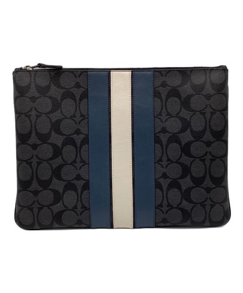 COACH（コーチ）COACH (コーチ) シグネチャー クラッチバッグ グレーの古着・服飾アイテム