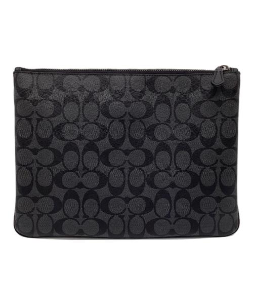 COACH（コーチ）COACH (コーチ) シグネチャー クラッチバッグ グレーの古着・服飾アイテム