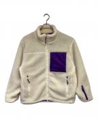 MARMOT×SOPHNET.マーモット×ソフネット）の古着「SHEEP FLEECE JACKET（シープ フリース ジャケット）」｜ホワイト×パープル