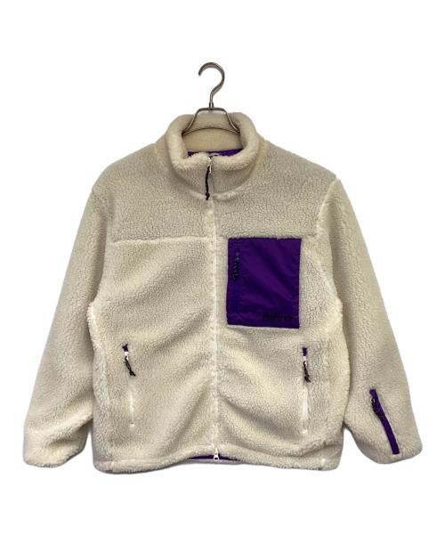 MARMOT（マーモット）MARMOT (マーモット) SOPHNET. (ソフネット) SHEEP FLEECE JACKET（シープ フリース ジャケット） ホワイト×パープル サイズ:Mの古着・服飾アイテム