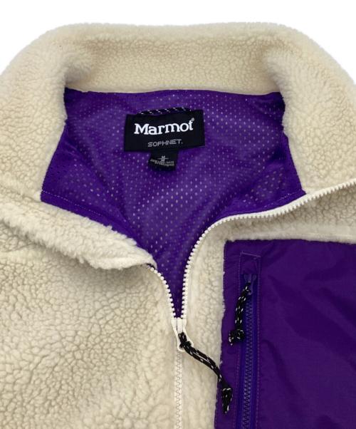 MARMOT（マーモット）MARMOT (マーモット) SOPHNET. (ソフネット) SHEEP FLEECE JACKET（シープ フリース ジャケット） ホワイト×パープル サイズ:Mの古着・服飾アイテム
