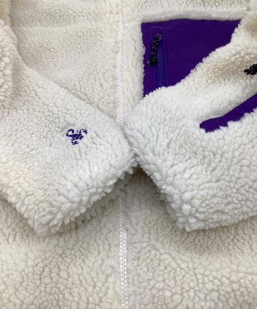MARMOT（マーモット）MARMOT (マーモット) SOPHNET. (ソフネット) SHEEP FLEECE JACKET（シープ フリース ジャケット） ホワイト×パープル サイズ:Mの古着・服飾アイテム