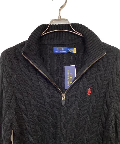 POLO RALPH LAUREN（ポロ・ラルフローレン）POLO RALPH LAUREN (ポロ・ラルフローレン) ハーフジップニット ブラック サイズ:US/Mの古着・服飾アイテム