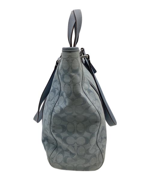 COACH（コーチ）COACH (コーチ) Hudson Double Handle Tote In Signature Chambray（ハドソン ダブルハンドル トート イン シグネチャーシャンブレー） スカイブルーの古着・服飾アイテム