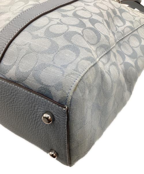 COACH（コーチ）COACH (コーチ) Hudson Double Handle Tote In Signature Chambray（ハドソン ダブルハンドル トート イン シグネチャーシャンブレー） スカイブルーの古着・服飾アイテム