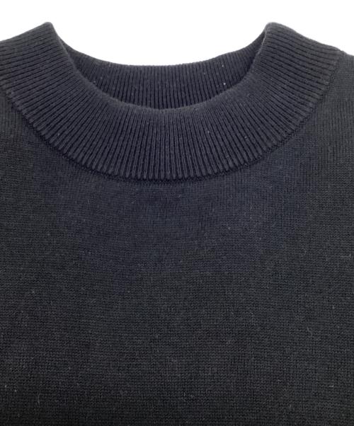 BLUE LABEL CRESTBRIDGE（ブルーレーベルクレストブリッジ）BLUE LABEL CRESTBRIDGE (ブルーレーベルクレストブリッジ) チェックドレープツイル ニットコンビマキシワンピース ブラック サイズ:36の古着・服飾アイテム