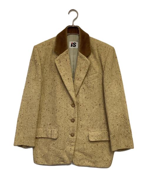 I.S. ISSEY SPORT（イッセイ スポーツ）I.S. ISSEY SPORT (イッセイ スポーツ) ツイードジャケット ベージュ サイズ:Mの古着・服飾アイテム