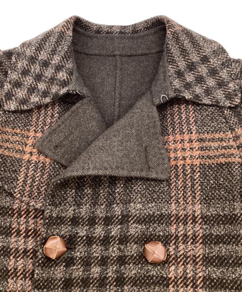 BOTTEGA VENETA（ボッテガベネタ）BOTTEGA VENETA (ボッテガベネタ) ウール ショート トレンチコート ブラウン サイズ:46の古着・服飾アイテム