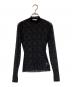 MARINE SERRE（マリーンセル）の古着「Moonogram-Flocked Mesh Top（ムーンオグラム フロック メッシュ トップ）」｜ブラック