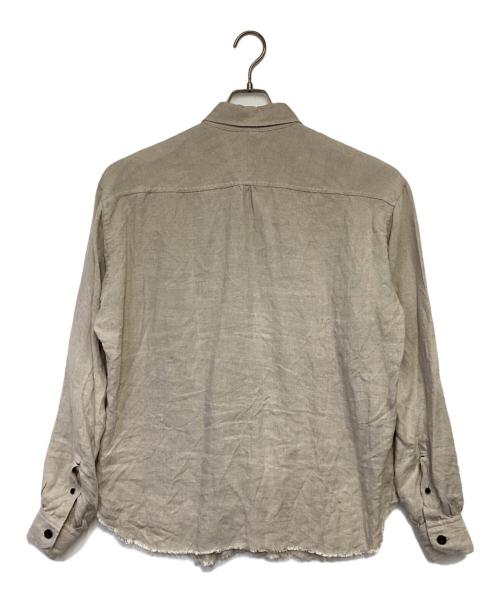 SCYLT（シルト）SCYLT (シルト) WEGENK (ウィジェンク) ドロップショルダーリネンシャツ アイボリー サイズ:Mの古着・服飾アイテム