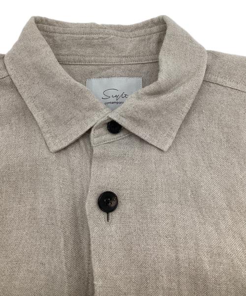 SCYLT（シルト）SCYLT (シルト) WEGENK (ウィジェンク) ドロップショルダーリネンシャツ アイボリー サイズ:Mの古着・服飾アイテム