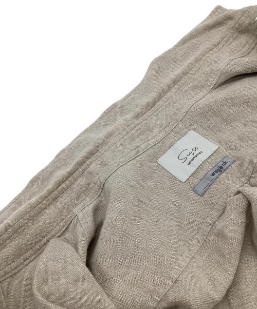 SCYLT（シルト）SCYLT (シルト) WEGENK (ウィジェンク) ドロップショルダーリネンシャツ アイボリー サイズ:Mの古着・服飾アイテム