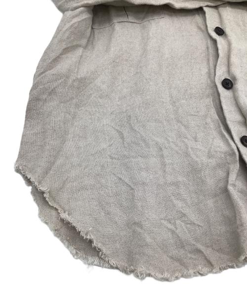 SCYLT（シルト）SCYLT (シルト) WEGENK (ウィジェンク) ドロップショルダーリネンシャツ アイボリー サイズ:Mの古着・服飾アイテム