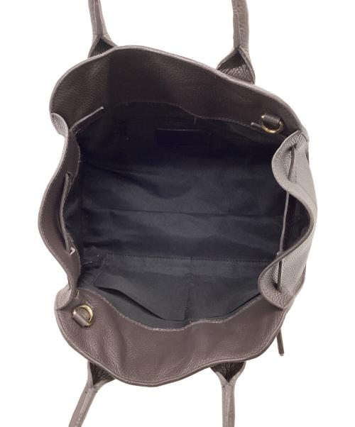 AULENTTI（オウレンティ）AULENTTI (オウレンティ) レザーハンドバッグ ダークブラウンの古着・服飾アイテム