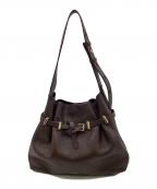 FURLAフルラ）の古着「AURA M DRAWSTRING（アウラ M ドローストリングバッグ）」｜ダークブラウン