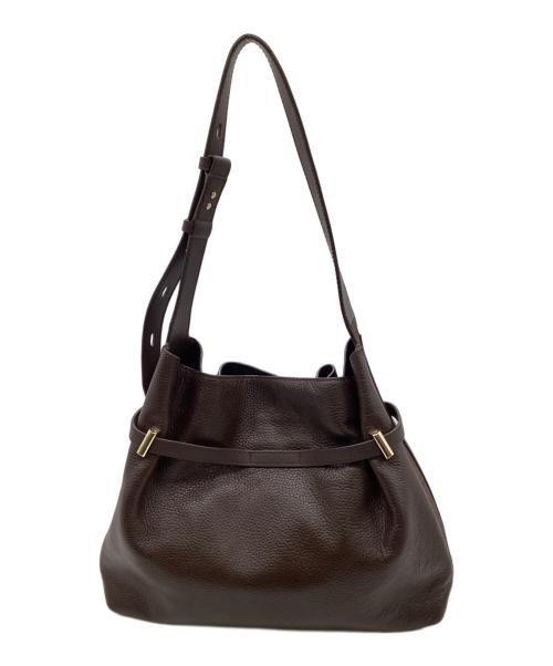 FURLA（フルラ）FURLA (フルラ) AURA M DRAWSTRING（アウラ M ドローストリングバッグ） ダークブラウンの古着・服飾アイテム