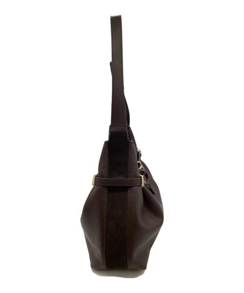 FURLA（フルラ）FURLA (フルラ) AURA M DRAWSTRING（アウラ M ドローストリングバッグ） ダークブラウンの古着・服飾アイテム