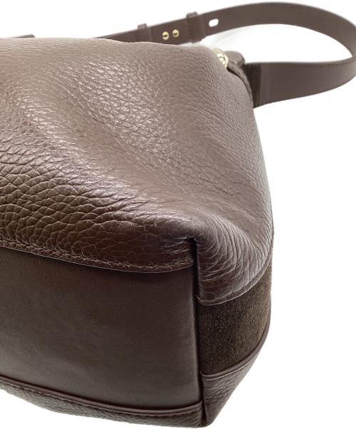 FURLA（フルラ）FURLA (フルラ) AURA M DRAWSTRING（アウラ M ドローストリングバッグ） ダークブラウンの古着・服飾アイテム