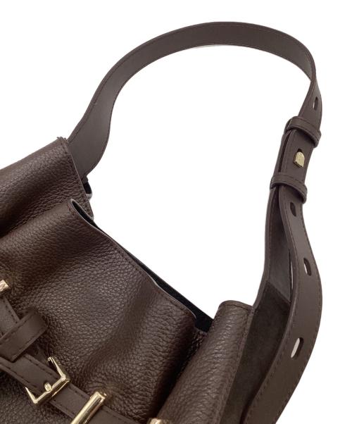 FURLA（フルラ）FURLA (フルラ) AURA M DRAWSTRING（アウラ M ドローストリングバッグ） ダークブラウンの古着・服飾アイテム