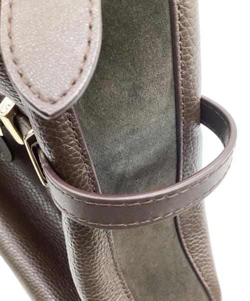 FURLA（フルラ）FURLA (フルラ) AURA M DRAWSTRING（アウラ M ドローストリングバッグ） ダークブラウンの古着・服飾アイテム