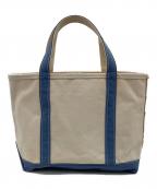 L.L.Beanエルエルビーン）の古着「BOAT AND TOTE MEDIUM（ボート アンド トート ミディアム）」｜アイボリー×ブルー