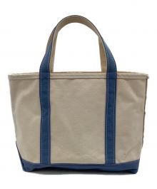 L.L.Bean（エルエルビーン）の古着「BOAT AND TOTE MEDIUM（ボート アンド トート ミディアム）」｜アイボリー×ブルー