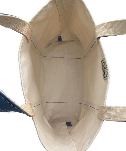 L.L.Bean（エルエルビーン）L.L.Bean (エルエルビーン) BOAT AND TOTE MEDIUM（ボート アンド トート ミディアム） アイボリー×ブルーの古着・服飾アイテム