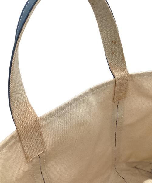 L.L.Bean（エルエルビーン）L.L.Bean (エルエルビーン) BOAT AND TOTE MEDIUM（ボート アンド トート ミディアム） アイボリー×ブルーの古着・服飾アイテム