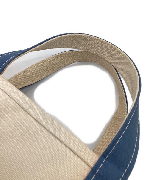 L.L.Bean（エルエルビーン）L.L.Bean (エルエルビーン) BOAT AND TOTE MEDIUM（ボート アンド トート ミディアム） アイボリー×ブルーの古着・服飾アイテム