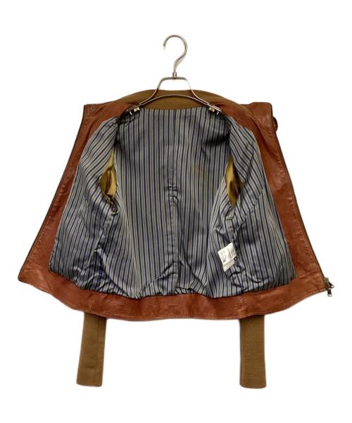 Adam et Rope（アダム エ ロペ）Adam et Rope (アダム エ ロペ) ラムレザージャケット ブラウン サイズ:38の古着・服飾アイテム