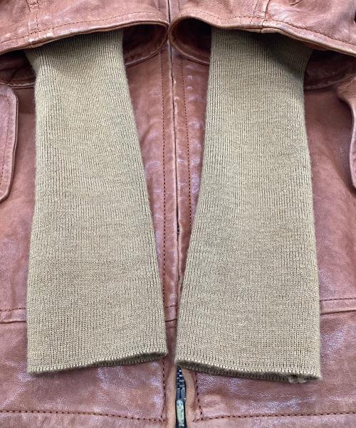 Adam et Rope（アダム エ ロペ）Adam et Rope (アダム エ ロペ) ラムレザージャケット ブラウン サイズ:38の古着・服飾アイテム