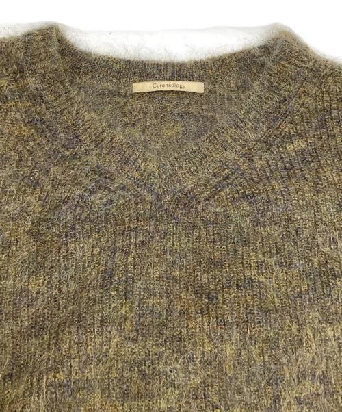 Curensology（カレンソロジー）Curensology (カレンソロジー) カラーモヘアニット カーキ サイズ:Fの古着・服飾アイテム