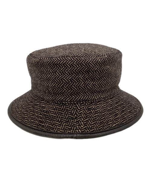 HERMES（エルメス）HERMES (エルメス) バケットハット ブラック・ベージュ サイズ:58の古着・服飾アイテム