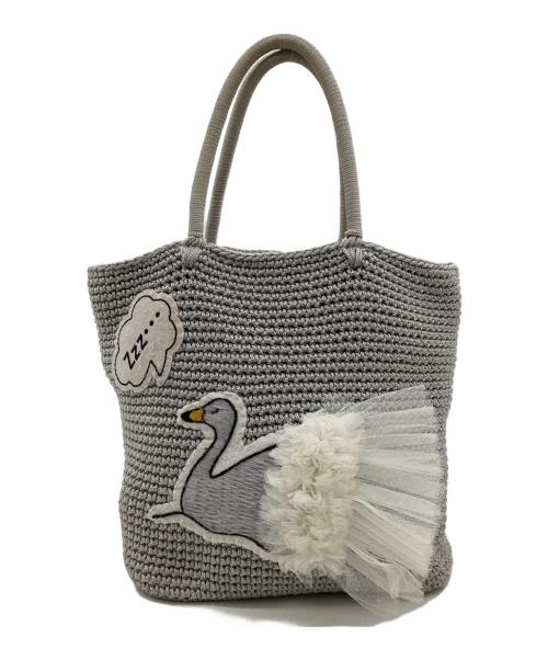 LUDLOW（ラドロー）LUDLOW (ラドロー) Cord bag Swan（スワンコードバッグ） グレーの古着・服飾アイテム