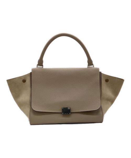 CELINE（セリーヌ）CELINE (セリーヌ) Trapeze（トラペーズ）2WAYバッグ ベージュ・グレージュの古着・服飾アイテム