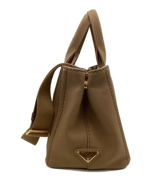 PRADA（プラダ）PRADA (プラダ) CANAPA SMALL（カナパ スモール）トートバッグ ブラウンの古着・服飾アイテム