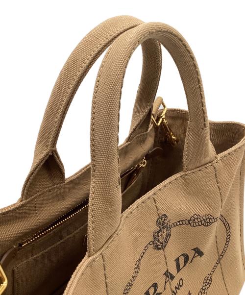 PRADA（プラダ）PRADA (プラダ) CANAPA SMALL（カナパ スモール）トートバッグ ブラウンの古着・服飾アイテム