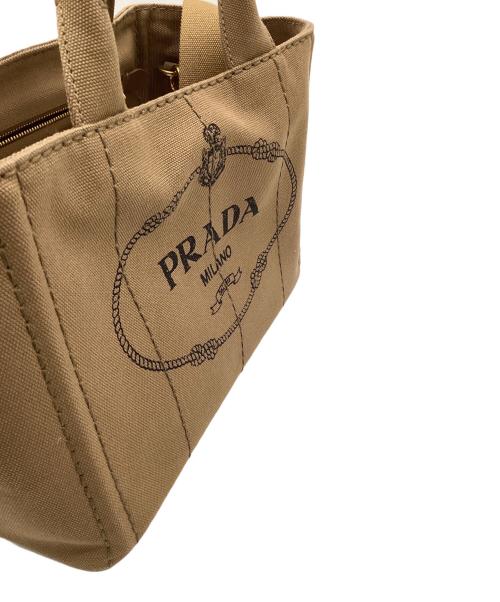 PRADA（プラダ）PRADA (プラダ) CANAPA SMALL（カナパ スモール）トートバッグ ブラウンの古着・服飾アイテム